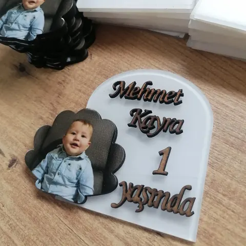 Atölyemizden fotoğraf çerçevesi örneği – doğum günü