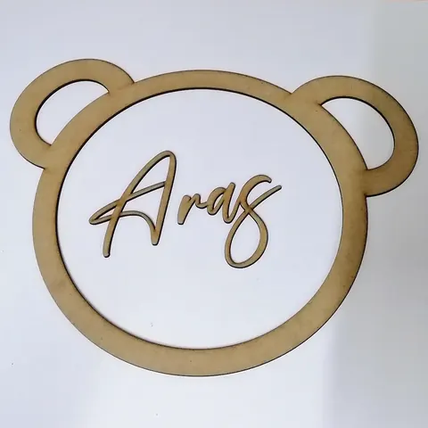 Ahşap kapı süsü – kapı süsü – hoş geldin bebek