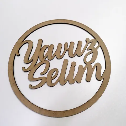 Ahşap kapı süsü – kapı süsü – hoş geldin bebek