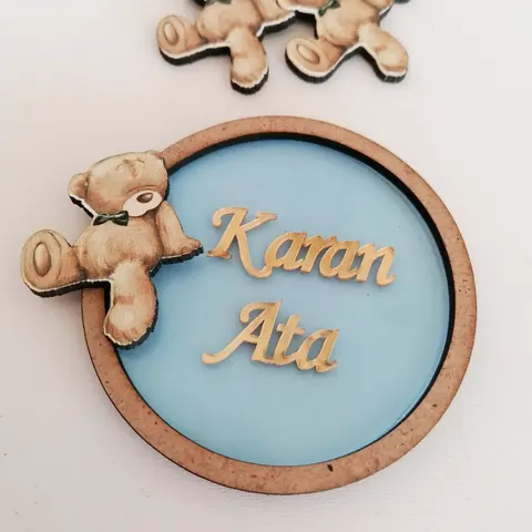 Ahşap kapı süsü – kapı süsü – hoş geldin bebek