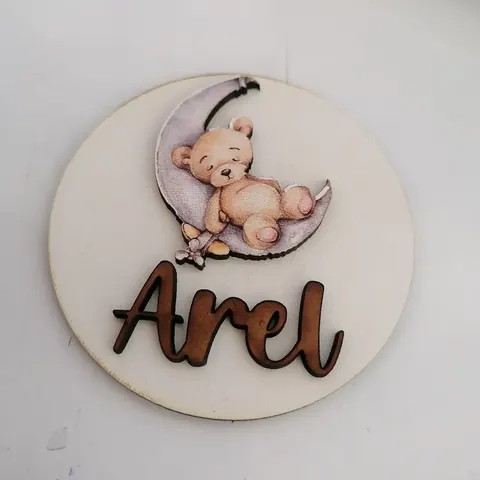 Ahşap kapı süsü – kapı süsü – hoş geldin bebek