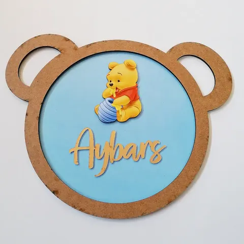 Ahşap kapı süsü – kapı süsü – hoş geldin bebek