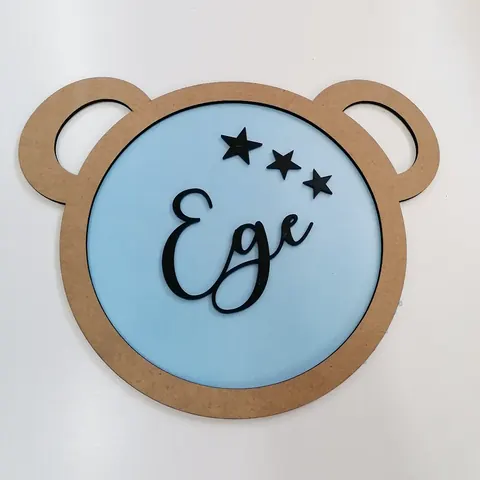 Ahşap kapı süsü – kapı süsü – hoş geldin bebek