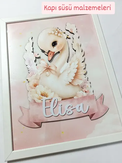 Kız bebek kapı süsü – kapı süsü – hoş geldin bebek
