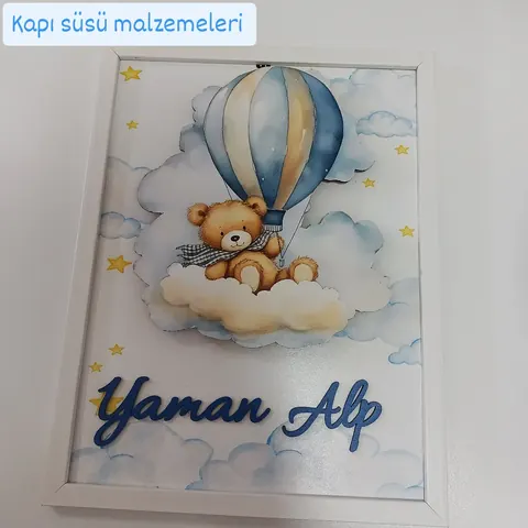 Erkek bebek kapı süsü – kapı süsü – hoş geldin bebek