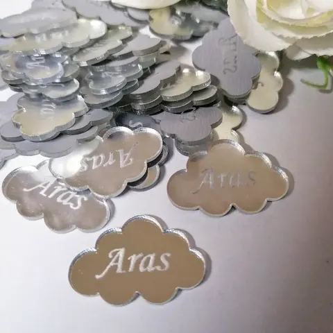 Atölyemizden pleksi etiket örneği – hoş geldin bebek