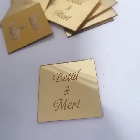 Atölyemizden pleksi etiket örneği – nikah ve düğün