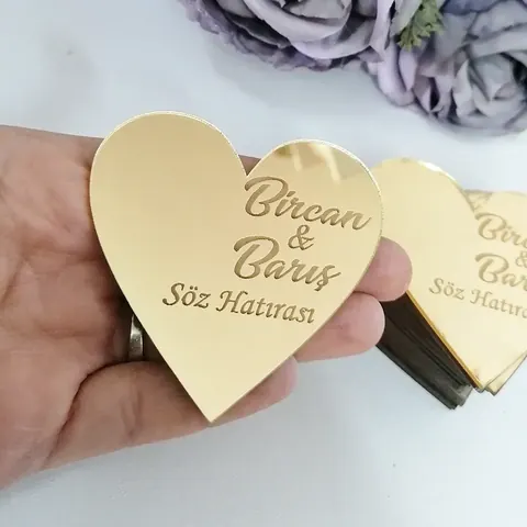 Söz ve nişan – pleksi etiket – söz ve nişan