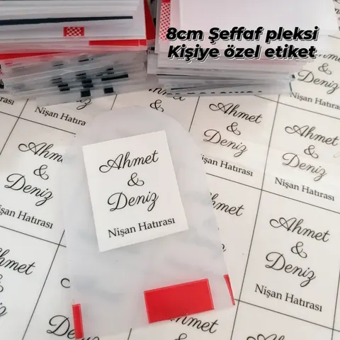 Söz ve nişan – pleksi etiket – söz ve nişan